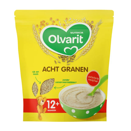 <tc>Olvarit</tc> Aliments pour bébés Huit céréales 12 mois et plus