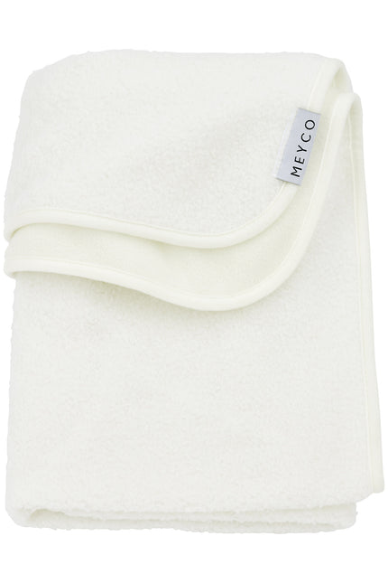 <tc>Meyco</tc> Couverture de berceau Boucle Ã Uni Blanc cassé