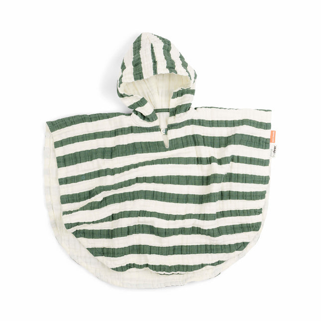 <tc>Done by Deer</tc> Poncho de bain rayé Gots Green