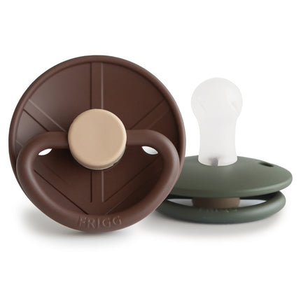 Frigg Speen Maat 1 Little Viking Cocoa/Olive Silicone 2St - Frigg - Babywinkel - 5715239026305