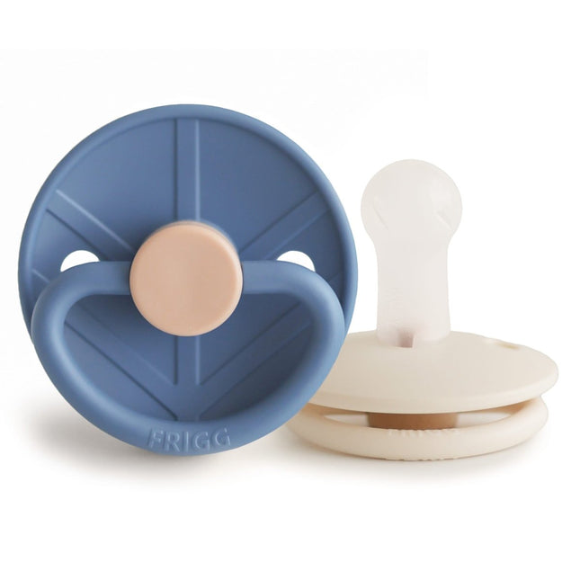 Frigg Speen Maat 2 Little Viking Ocean View/Cream Silicone 2St - Frigg - Babywinkel - 5715239026336