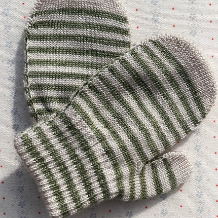 Konges Slojd Kinderhandschoenen Filla Mittens Lemon/Stripe 2St - Konges Slojd - Babywinkel - 5715681094808