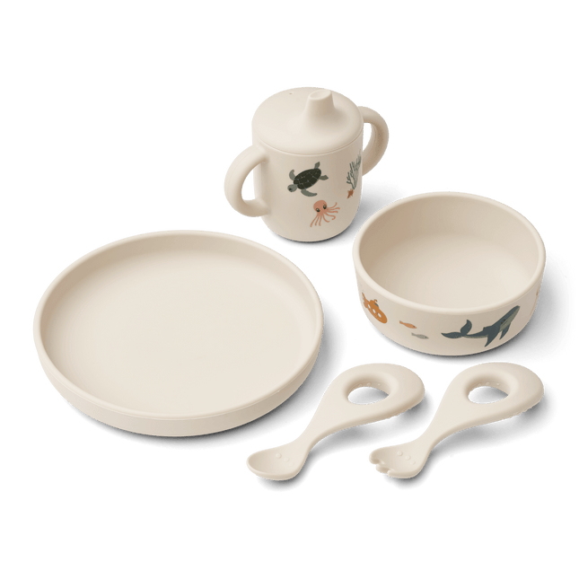 Liewood Kinderservies Set Ryle Sea Creature/Sandy - Liewood - Babywinkel - 5715493242169