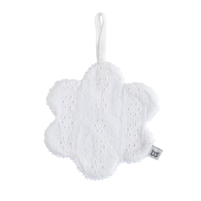 <tc>Baby's Only</tc> <tc>tétine</tc>Toile Fleur Calme Blanc