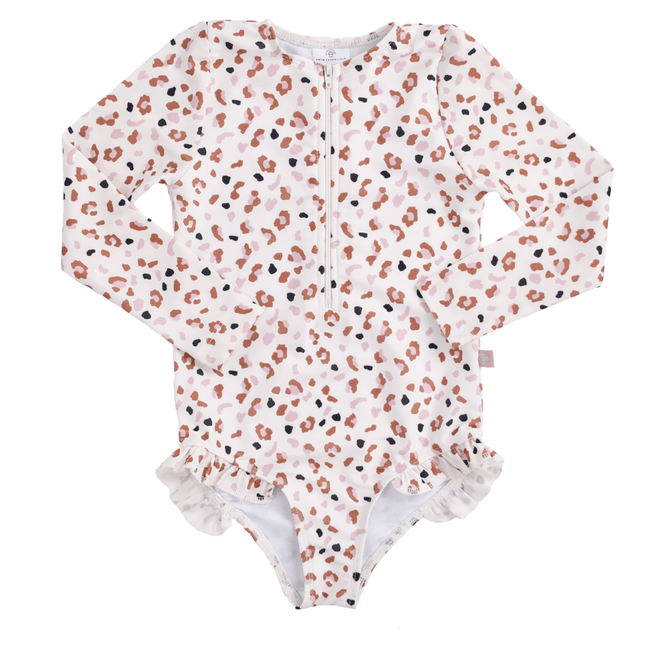 Swim Essentials Uv Zwempak Panterprint Off White Kahki - Swim Essentials - Babywinkel - 7432233945965