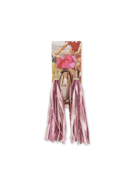 <tc>Konges Slojd</tc> Bicycle Streamers And Beads Pink Glitter (paillettes roses)