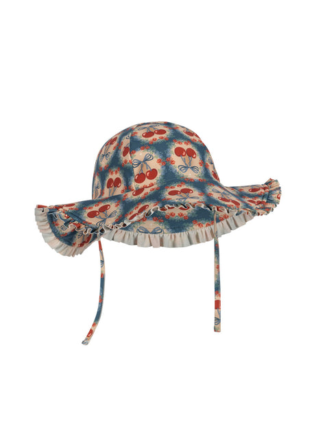 <tc>Konges Slojd</tc> Chapeau de soleil Baby Maya Swim Cherry Bow Bleu