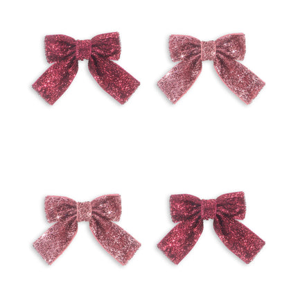 <tc>Konges Slojd</tc> Boucle d'épingle à cheveux Baby Bow Pink Mix 4pcs