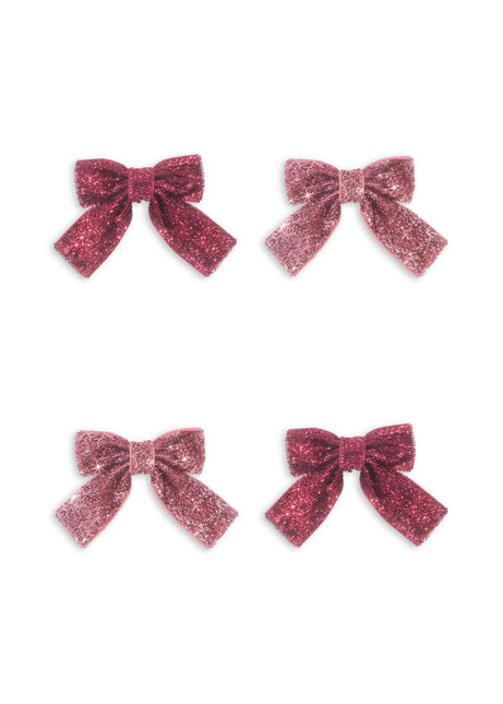 <tc>Konges Slojd</tc> Boucle d'épingle à cheveux Baby Bow Pink Mix 4pcs