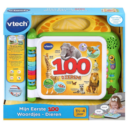 Vtech Baby Boekje Mijn Eerste 100 Woordjes Dieren - Vtech - Babywinkel - 3417766095428