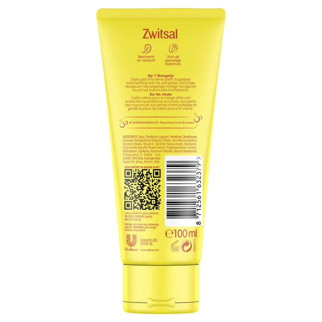 Zwitsal Babycreme Op 'T Wangetje 100ml - Zwitsal - Babywinkel - 8712561632379